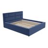 Cama Pomona 104, Doble, Azul, Tapiz, Somieres, 200x223x93cm