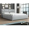 Cama Pomona 104, Doble, Gris, Tapiz, Somieres, 200x223x93cm