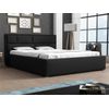 Cama Pomona 105, Doble, Negro, Tapiz, Somieres, 160x223x93cm