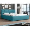 Cama Pomona 104, Doble, Turquesa, Tapiz, Somieres, 180x223x93cm