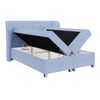 Cama Continental Baltimore 123, Doble, Azul, Tapiz, Somieres, 204x212x120cm