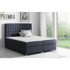 Cama Continental Baltimore 115, Doble, Gris, Tapiz, Somieres, 160x213x130cm