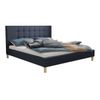 Cama Cleveland 110, Doble, Azul, Tapiz, Somieres, 147x215x100cm