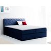 Cama Continental Baltimore 127, Doble, Azul, Tapiz, Somieres, 146x208x103cm