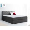 Cama Continental Baltimore 127, Individuales, Gris, Tapiz, Somieres, 126x208x103cm