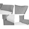 Cama Florence 104, Doble, Gris, Tapiz, 155x214x128cm