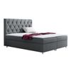 Cama Continental Baltimore 112, Doble, Gris, Tapiz, Somieres, 180x213x130cm