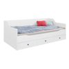 Cama Omaha L111, Individuales, Blanco, Aglomerado Laminado, Somieres, 94x204x75cm