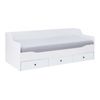 Cama Omaha L111, Individuales, Blanco, Aglomerado Laminado, Somieres, 94x204x75cm