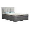 Cama Continental Pomona 112, Doble, Gris, Tapiz, Somieres, 140x215x115cm