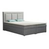 Cama Continental Pomona 112, Doble, Gris, Tapiz, Somieres, 160x215x115cm