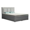 Cama Continental Pomona 112, Doble, Gris, Tapiz, Somieres, 180x215x115cm