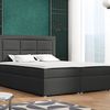 Cama Continental Pomona 114, Doble, Gris, Tapiz, Somieres, 160x215x115cm