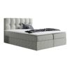 Cama Continental Baltimore 128, Individuales, Gris, Tapiz, Somieres, 126x208x103cm