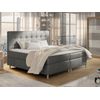 Cama Continental Baltimore 130, Doble, Gris, Tapiz, Somieres, 142x208x115cm