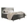 Cama Continental Baltimore 130, Doble, Gris, Tapiz, Somieres, 182x208x115cm