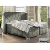 Cama Continental Baltimore 132, Individuales, Gris, Tapiz, Somieres, 160x215x125cm