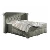 Cama Continental Baltimore 132, Doble, Gris, Tapiz, Somieres, 200x215x125cm