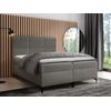 Cama Continental Baltimore 133, Doble, Gris, Tapiz, Somieres, 184x208x115cm