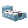 Cama Continental Baltimore 135, Doble, Azul, Tapiz, Somieres, 190x208x130cm