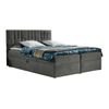 Cama Continental Baltimore 143, Individuales, Gris, Tapiz, Somieres, 124x208x103cm