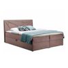 Cama Continental Baltimore 144, Doble, Rosa, Tapiz, Somieres, 144x208x103cm