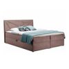 Cama Continental Baltimore 144, Doble, Rosa, Tapiz, Somieres, 164x208x103cm