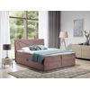 Cama Continental Baltimore 144, Doble, Rosa, Tapiz, Somieres, 164x208x103cm