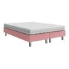 Cama Continental Logan 102, Doble, Rosa, Tapiz, Somieres, 360x200x180cm