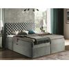 Cama Continental Baltimore 148, Doble, Gris, Tapiz, Somieres, 146x213x123cm