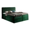 Cama Continental Baltimore 148, Individuales, Verde, Tapiz, Somieres, 126x213x123cm