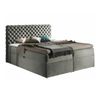 Cama Continental Baltimore 148, Doble, Gris, Tapiz, Somieres, 206x213x123cm