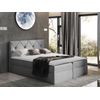 Cama Continental Baltimore 149, Individuales, Gris, Tapiz, Somieres, 127x208x103cm