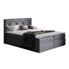 Cama Continental Baltimore 149, Individuales, Gris, Tapiz, Somieres, 127x208x103cm