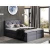 Cama Continental Baltimore 149, Individuales, Gris, Tapiz, Somieres, 127x208x103cm