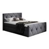 Cama Continental Baltimore 150, Individuales, Gris, Tapiz, Somieres, 127x216x103cm