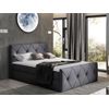 Cama Continental Baltimore 150, Individuales, Gris, Tapiz, Somieres, 127x216x103cm