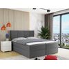 Cama Continental Baltimore 147, Doble, Gris, Tapiz, Somieres, 144x208x103cm