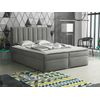 Cama Continental Pomona 116, Doble, Gris, Tapiz, Somieres, 180x215x115cm