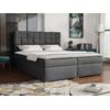 Cama Continental Pomona 117, Doble, Gris, Tapiz, Somieres, 140x215x115cm