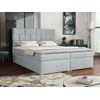 Cama Continental Pomona 117, Doble, Gris, Tapiz, Somieres, 160x215x115cm