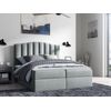 Cama Continental Baltimore 153, Doble, Gris, Tapiz, Somieres, 184x208x125cm