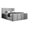 Cama Continental Baltimore 154, Doble, Gris, Tapiz, Somieres, 144x213x103cm