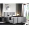 Cama Continental Baltimore 154, Doble, Gris, Tapiz, Somieres, 144x213x103cm