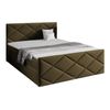 Cama Continental Baltimore 155, Individuales, Verde, Tapiz, Somieres, 124x213x103cm