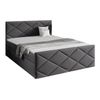 Cama Continental Baltimore 155, Individuales, Gris, Tapiz, Somieres, 124x213x103cm