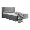 Cama Continental Indiana 142, Doble, Gris, Tapiz, Somieres, 146x209x105cm