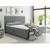 Cama Continental Indiana 142, Doble, Gris, Tapiz, Somieres, 146x209x105cm