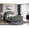 Cama Continental Baltimore 136, Doble, Gris, Tapiz, Somieres, 170x214x130cm