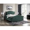 Cama Continental Baltimore 136, Doble, Verde, Tapiz, Somieres, 190x214x130cm